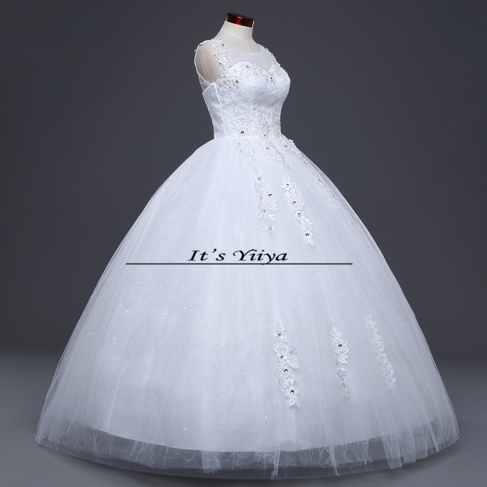 Free Shipping 2016 new White Wedding Dresses Princess design fashion lace sex Vestidos De Novia Quality Wedding Frocks Y21