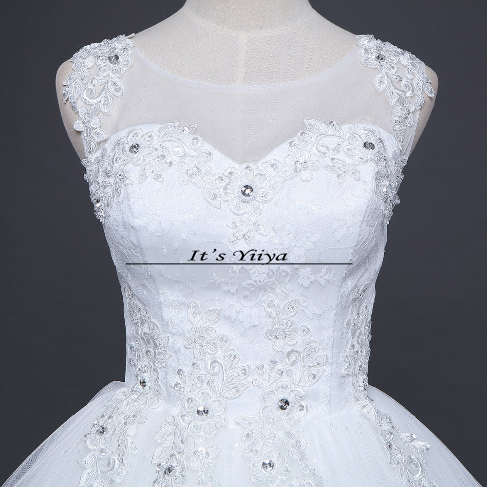 Free Shipping 2016 new White Wedding Dresses Princess design fashion lace sex Vestidos De Novia Quality Wedding Frocks Y21