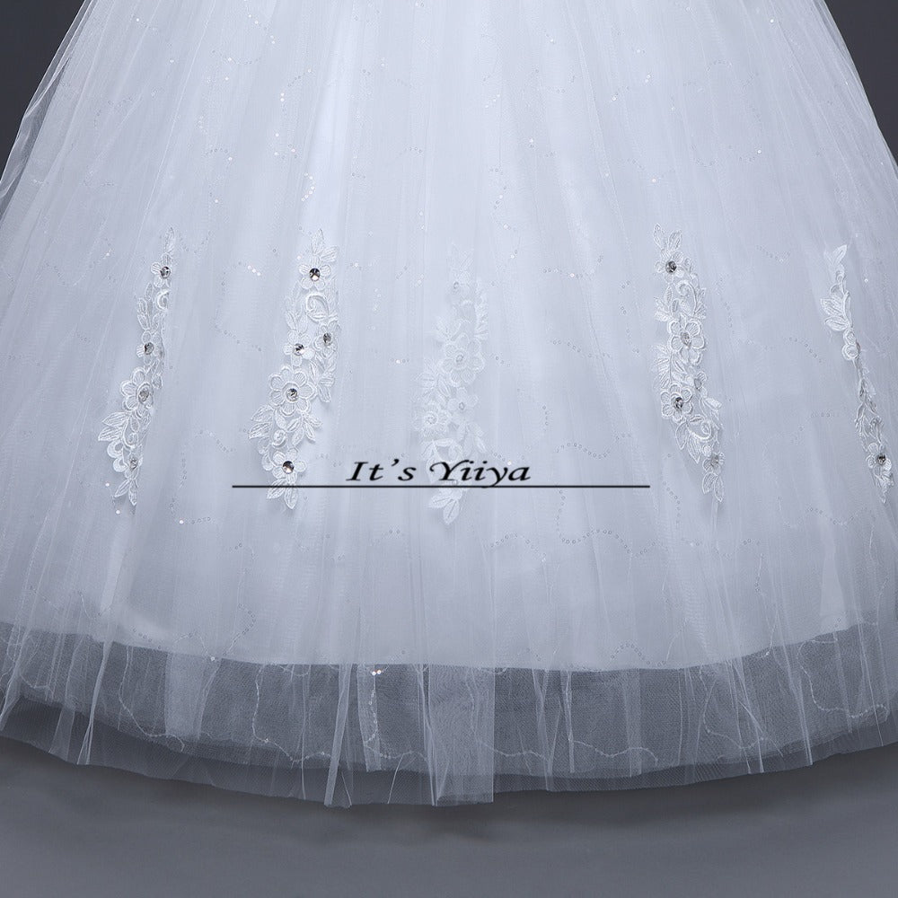 Free Shipping 2016 new White Wedding Dresses Princess design fashion lace sex Vestidos De Novia Quality Wedding Frocks Y21