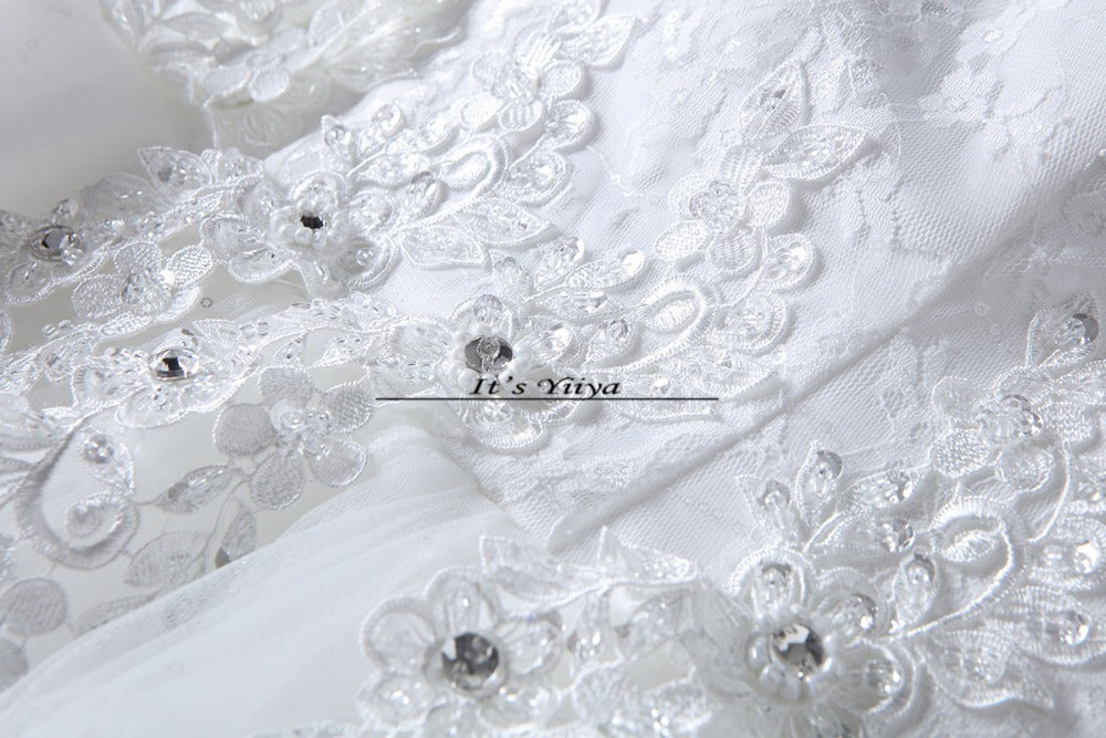Free Shipping 2016 new White Wedding Dresses Princess design fashion lace sex Vestidos De Novia Quality Wedding Frocks Y21