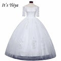 Free shipping YiiYa 2016 new Bridal White wedding dress Wedding gowns Trailing Romantic Train Frocks Vestidos De Novia HS223