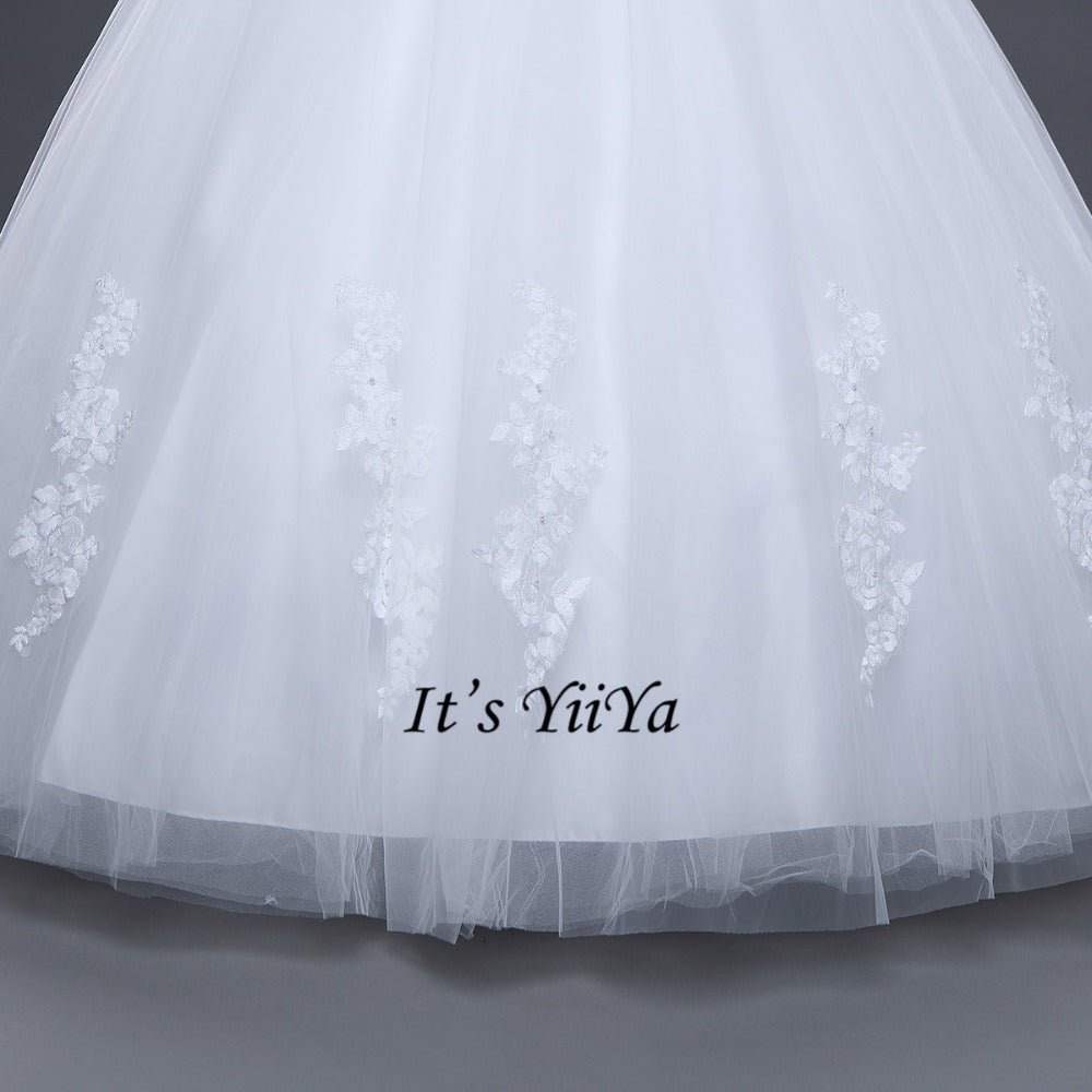 Free Shipping Boat neck Vestidos De Novia Off white dress Bridal Ball gowns Sleeveless Frocks Elegant Wedding dresses IY029