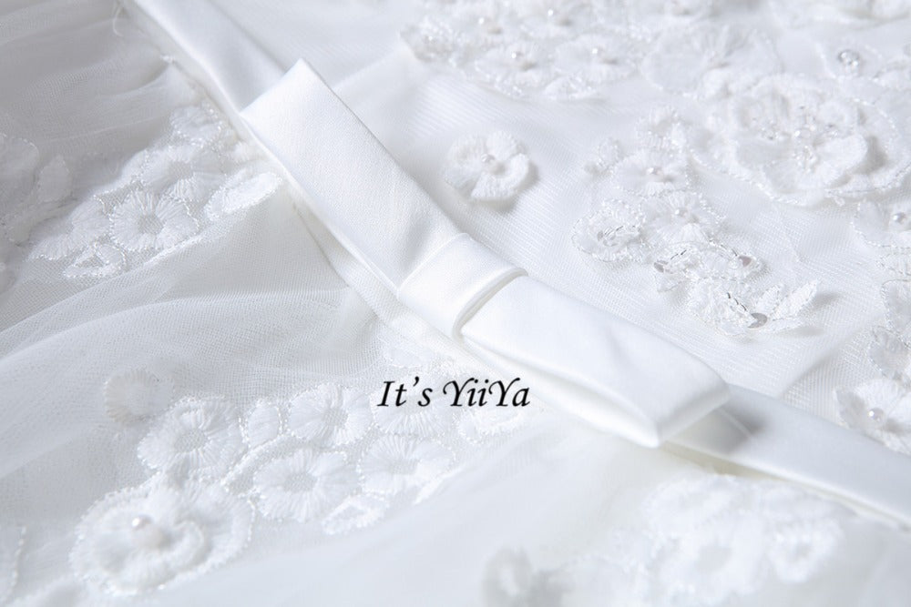 Free Shipping Boat neck Vestidos De Novia Off white dress Bridal Ball gowns Sleeveless Frocks Elegant Wedding dresses IY029