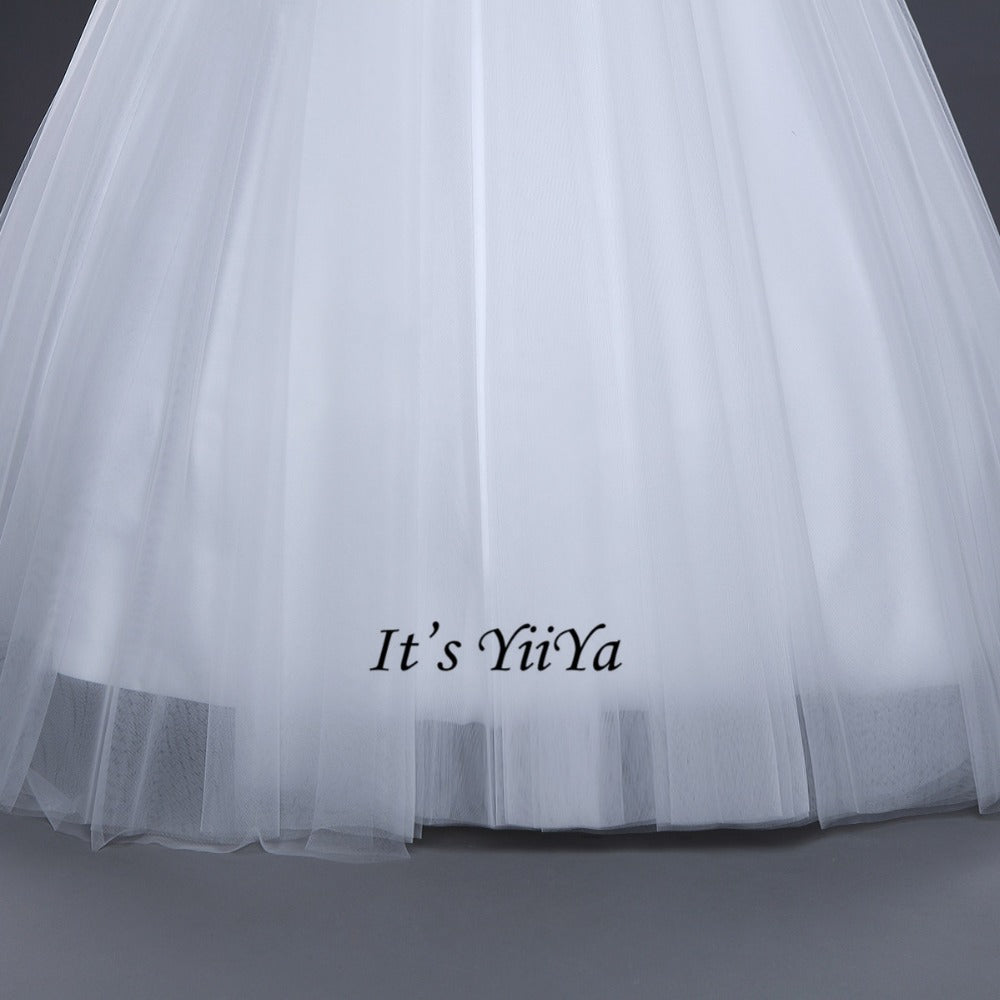 Vestidos De Novia Free Shipping Built in Bra Simple Off white Wedding dresses Bridal Ball gowns Sexy Sleeveless Frocks IY024