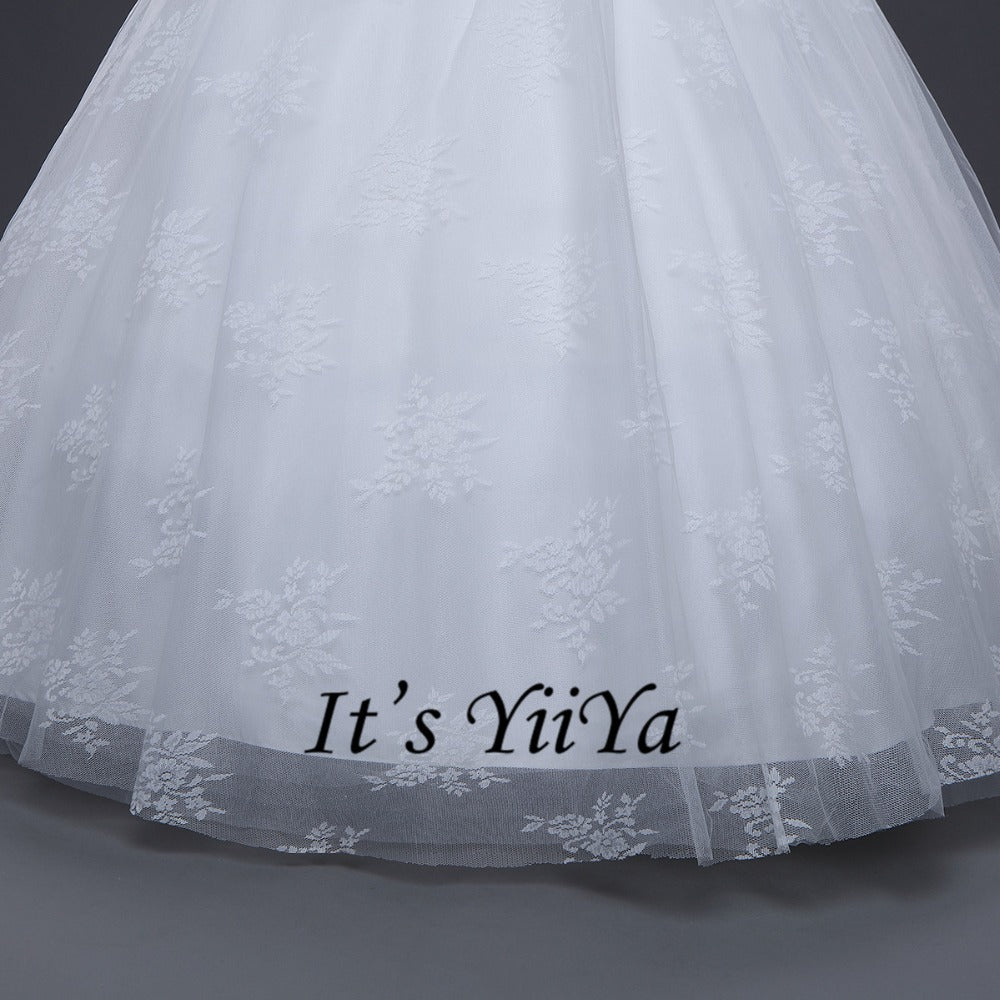 Free Shipping Vestidos De Novia Off white Bridal dress Sweatheart Bridal Ball gowns Sleeveless Frocks Lace Wedding dresses IY028