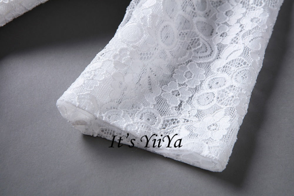 Free shipping White Wedding Ball Gowns High neck Three Quarter Sleeves Princess Vestidos De Novia Lovely Frock Bride Dress IY001