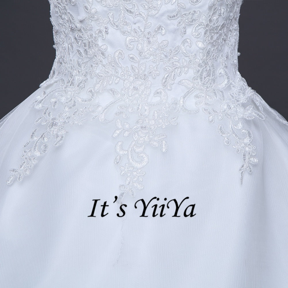2017 New Arrival Free Shipping Off white Wedding dresses Strapless Bridal Ball gowns Sleeveless Frocks Vestidos De Novia IY021
