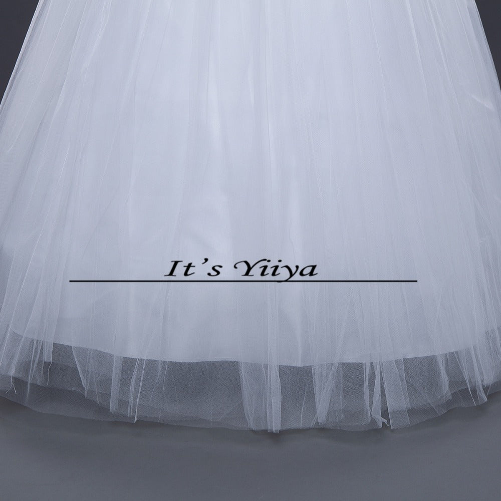 Free shipping 2017 New off White Sleeveless Princess Vestidos De Novia Bride Wedding Gowns Wedding Frocks Dress Ball Gowns H21