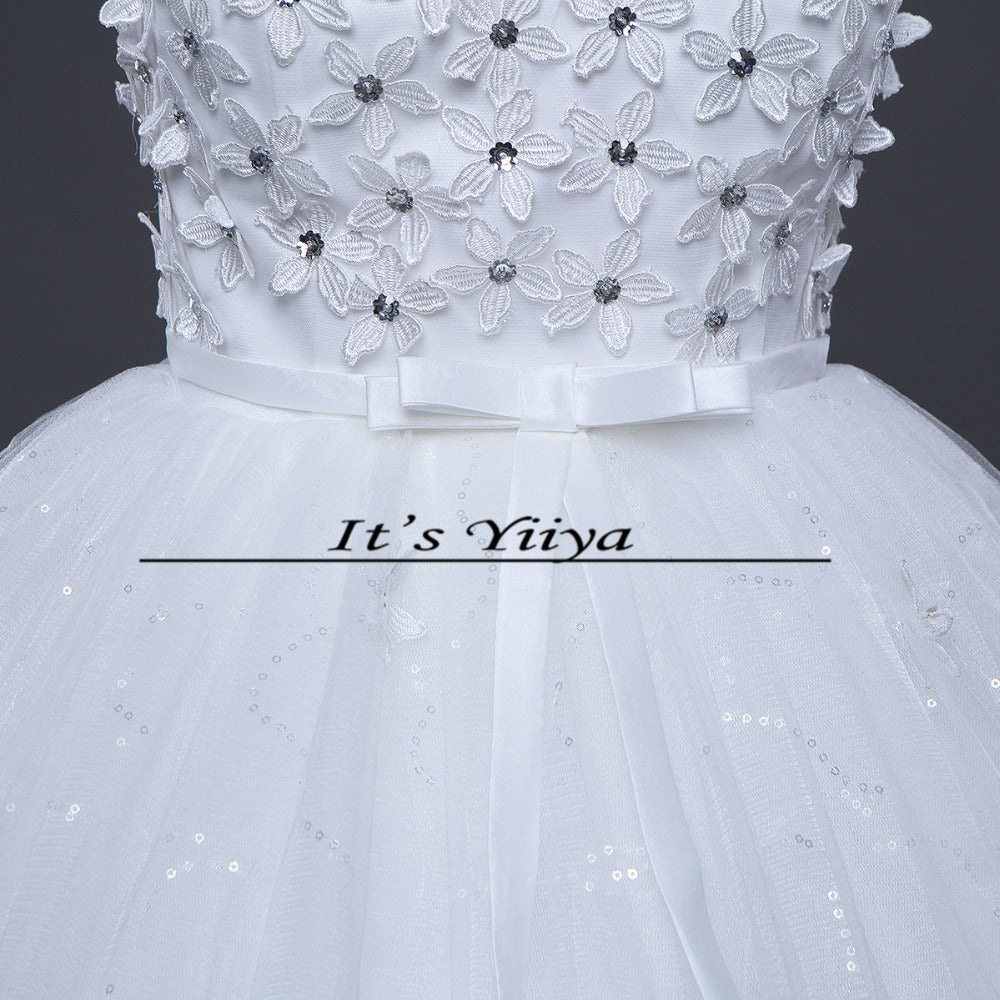 Free shipping New White Wedding Ball Gowns o-neck Sleeveless Cheap Princess Vestidos De Novia Wedding Frock Bride Dress HS237