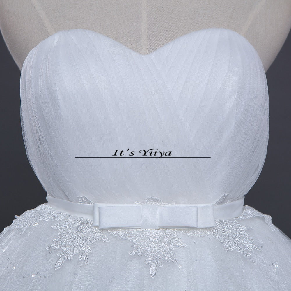Free shipping White Wedding Ball Gowns Strapless Sex Sleeveless Cheap Princess Vestidos De Novia Wedding Frock Bride Dress HS241