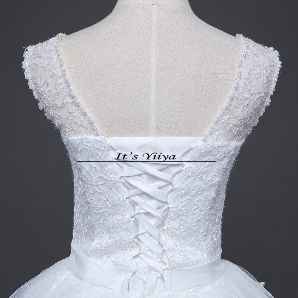 Free shipping New 2017 Summer O-neck Lace Simple Wedding Dress Plus size Princess Bride Frocks Vestidos De Novia HS249