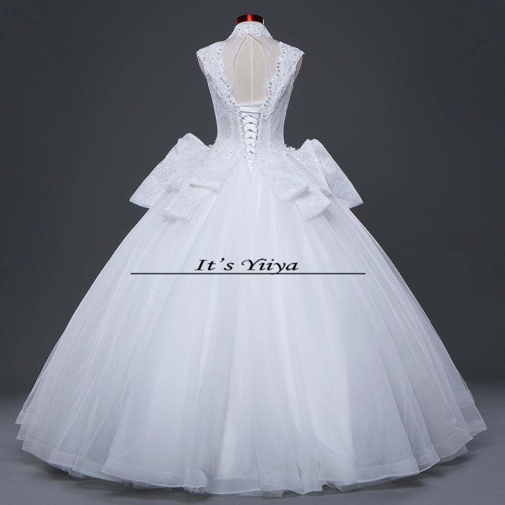 2017 Free shipping New Arrival Sleeveless Wedding Dresses Hater Ball Gowns Luxry Frocks dress Classic Vestidos De Novia IY039