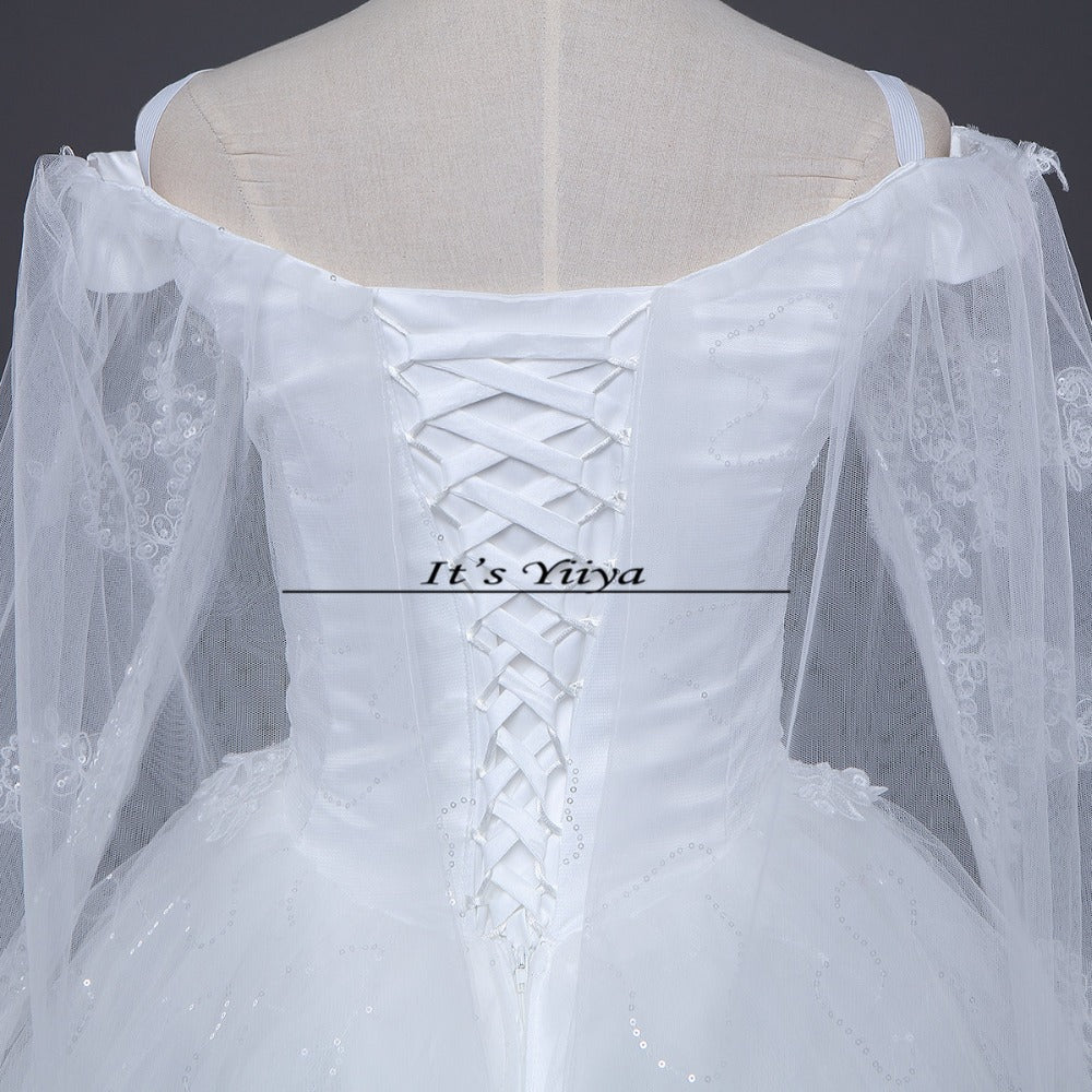 Free Shipping 2017 Short Sleeves Red White Lace Bling Wedding Dresses Plus size Sequins Princess Bride Frocks Gowns XXN175