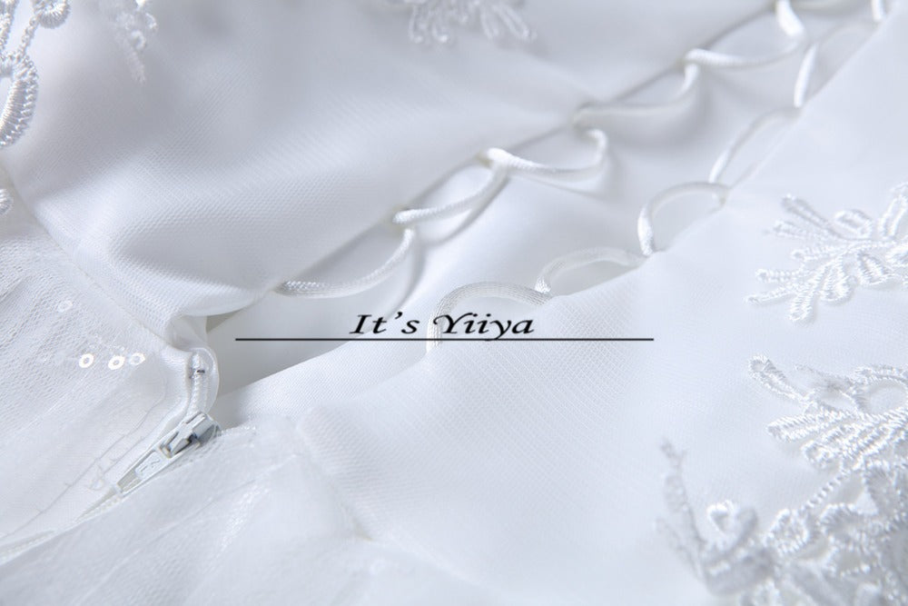 Free shipping White Wedding Ball Gowns Short Sleeves Boat Neck Cheap Princess Vestidos De Novia Wedding Frock Bride Dress HS242
