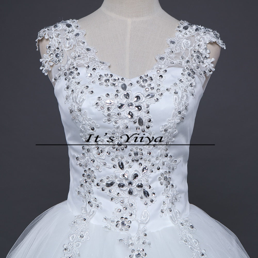 Free shipping New 2016 Wedding Dresses Sexy Lace red White Wedding Ball Gowns Wedding Frocks Wedding Dress Vestidos De Novia H83