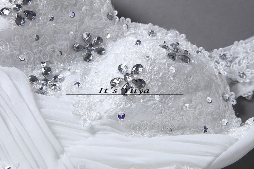Free Shipping Wedding Dress 2016 White Princess Wedding Frock Sequins Handmake Lace up Vestidos De Novia for Bride Ball Gown H62