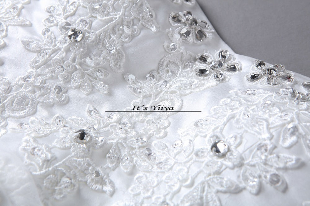 Free shipping 2016 High Quality White or Red Wedding Dress Sexy Princess Sequins Vestidos De Novia Frocks Ball gowns HS592
