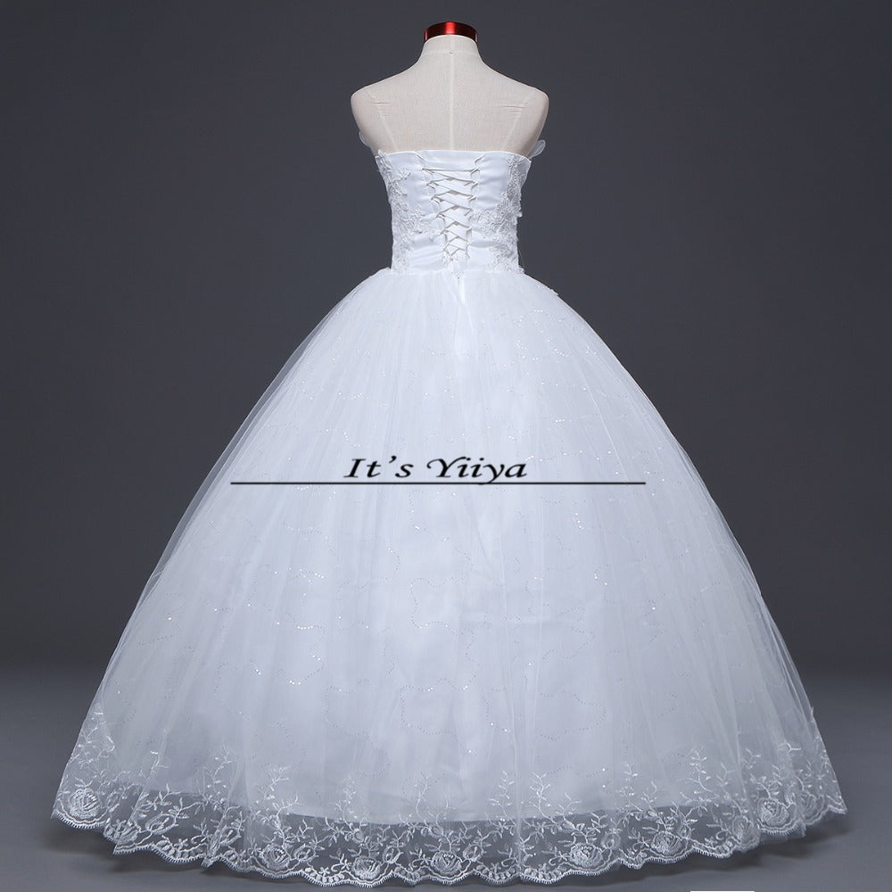 Free shipping New 2017 Summer Ruffles Bling Strapless Wedding Dresses Plus size Princess Bride Gowns Vestidos De Novia HS255