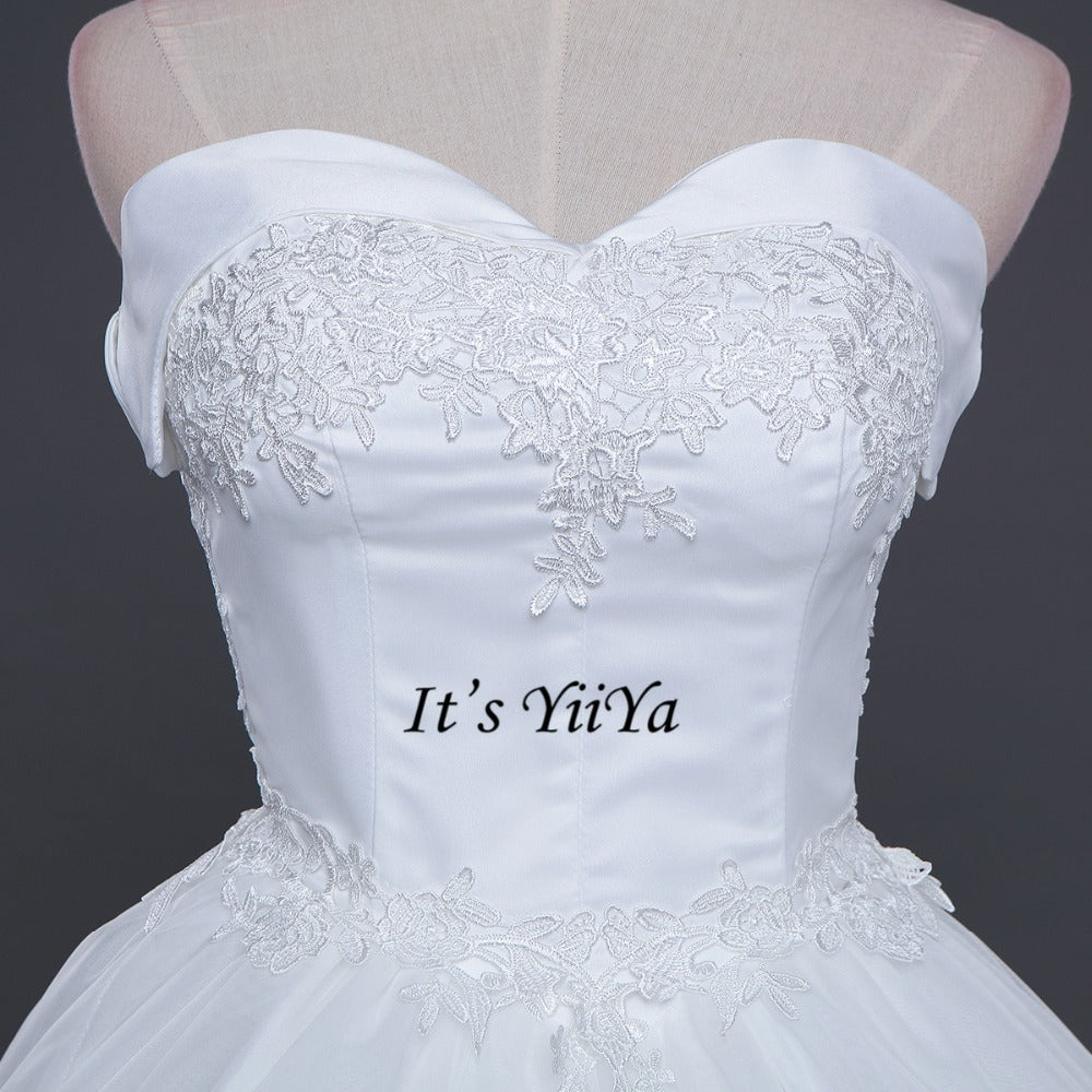 2017 Free shipping New Arrival Sleeveless Wedding Dresses Long Train Gowns Frocks dress Strapless Vestidos De Novia IY018