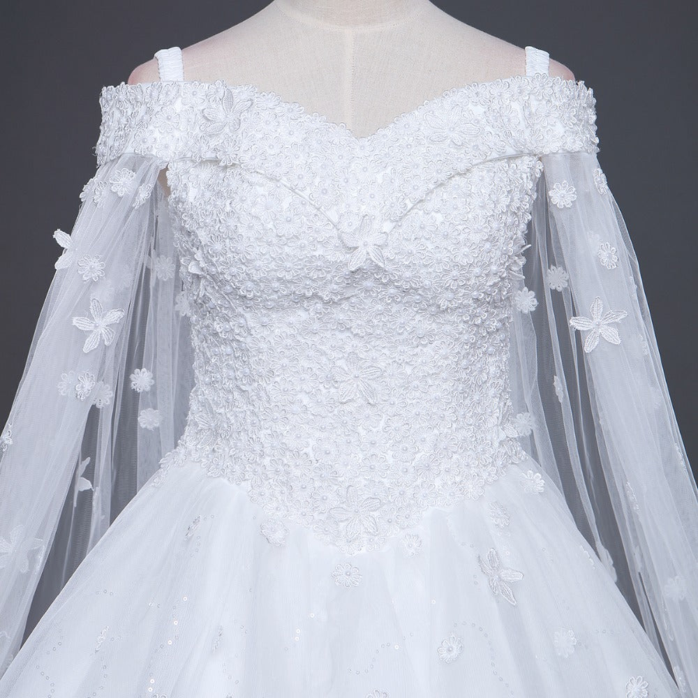 DHL Free Shipping New Train White Vestidos De Novia Design Bride Wedding dresses Boat Neck Quality Wedding Dress IY040
