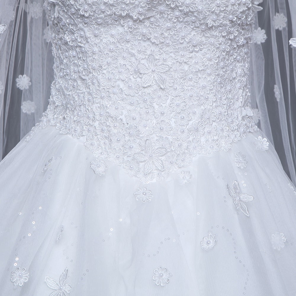 DHL Free Shipping New Train White Vestidos De Novia Design Bride Wedding dresses Boat Neck Quality Wedding Dress IY040