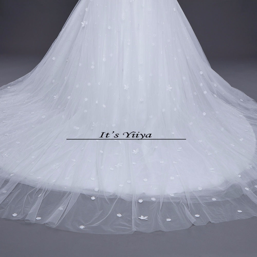 DHL Free Shipping New Train White Vestidos De Novia Design Bride Wedding dresses Boat Neck Quality Wedding Dress IY040