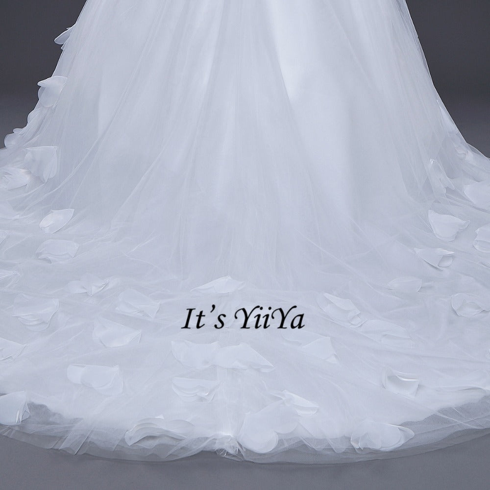 Free shipping New Arrival Strapless Sleeveless Wedding Dresses Long Train Gowns Appliques Frocks dress Vestidos De Novia IY010