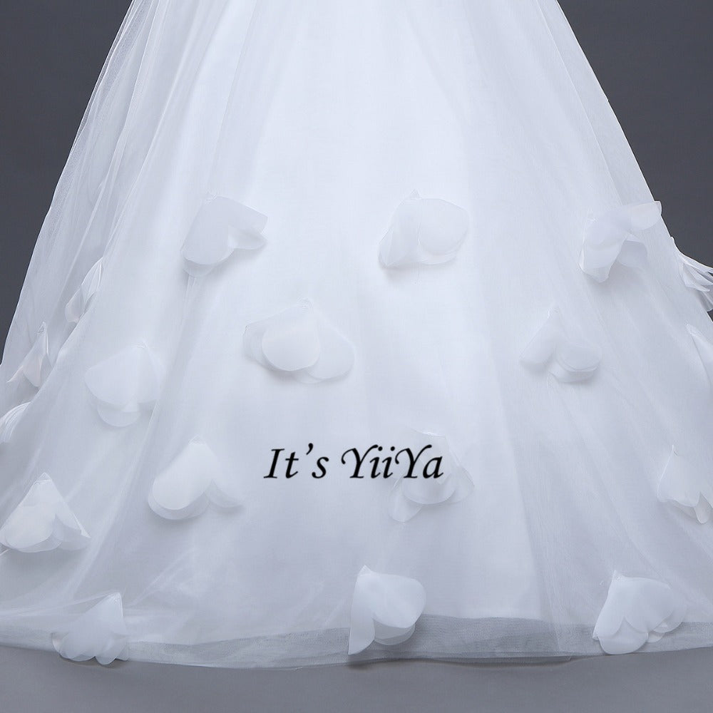 Free shipping New Arrival Strapless Sleeveless Wedding Dresses Long Train Gowns Appliques Frocks dress Vestidos De Novia IY010