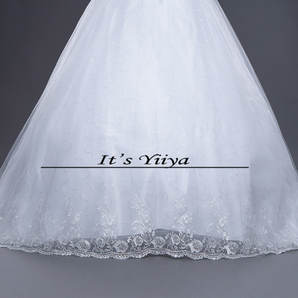 DHL Free Shipping New Train White Vestidos De Novia Design Bride Wedding frocks Boat Neck Flowers Bridal Wedding dresses TH82