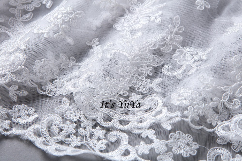 Free Shipping Short Sleeve Wedding dresses Mermaid Vestidos De Novia Off white dress Bridal Ball gowns Long train Frocks HS705