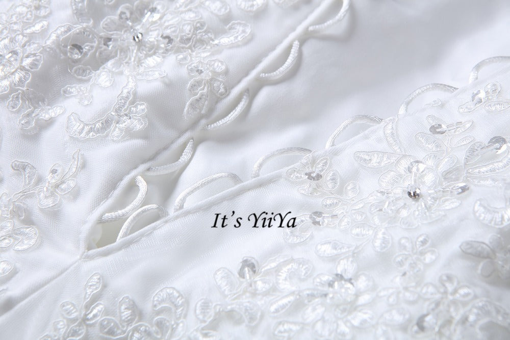 Free Shipping Short Sleeve Wedding dresses Mermaid Vestidos De Novia Off white dress Bridal Ball gowns Long train Frocks HS705
