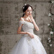 Load image into Gallery viewer, Off The Shoulder New Bride Dresses Simple Wedding Gowns Plus Size Vestido De Noiva
