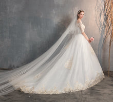 Load image into Gallery viewer, Off The Shoulder Half Sleeve Wedding Gown Lace
