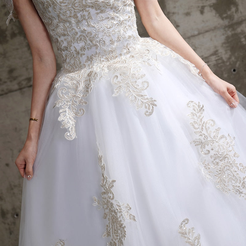 Off The Shoulder New Bride Dresses Simple Wedding Gowns Plus Size Vestido De Noiva