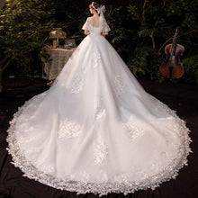 Load image into Gallery viewer, With Long Train Lace Embroidery Ball Gown Princess Luxury Plus Size
