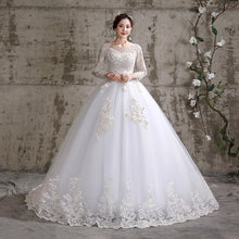 Load image into Gallery viewer, Long Sleeve Wedding Dress Bride Dresses Simple Wedding Gowns Plus Size Vestido De Noiva
