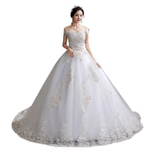 Load image into Gallery viewer, Off The Shoulder New Bride Dresses Simple Wedding Gowns Plus Size Vestido De Noiva
