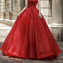 Load image into Gallery viewer, Gold Quinceanera Dresses Luxury Shinging Sleeveless Ball Gown
