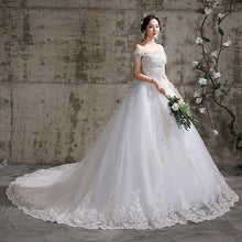 Load image into Gallery viewer, Off The Shoulder New Bride Dresses Simple Wedding Gowns Plus Size Vestido De Noiva
