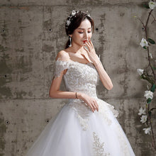 Load image into Gallery viewer, Off The Shoulder New Bride Dresses Simple Wedding Gowns Plus Size Vestido De Noiva

