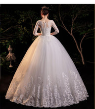 Load image into Gallery viewer, Half Sleeve Empire Illusion Wedding Dress For Pregnant Ball Gown 2023 Lace Embroidery
