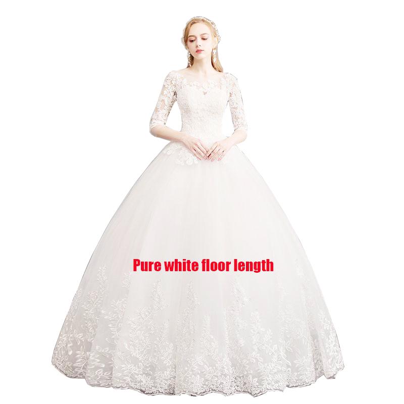 Grande Taille 2023 New The Half Sleeve Ball Gown Luxury Lace Embroidery Wedding Dress