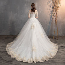 Load image into Gallery viewer, Off The Shoulder Half Sleeve Wedding Gown Lace
