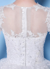 Load image into Gallery viewer, Sexy See Through Wedding Dress Luxury Long Sleeve Wedding Gown 2020 Lace Beaded Mariage Bridal Gowns Vestido De Noiva
