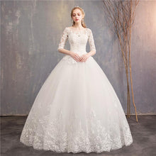 Load image into Gallery viewer, Grande Taille 2023 New The Half Sleeve Ball Gown Luxury Lace Embroidery Wedding Dress
