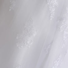 Load image into Gallery viewer, Long Train Ball Gown Belted Bridal Dress Off Shoulder
