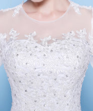 Load image into Gallery viewer, Sexy See Through Wedding Dress Luxury Long Sleeve Wedding Gown 2020 Lace Beaded Mariage Bridal Gowns Vestido De Noiva
