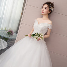 Load image into Gallery viewer, Wedding Dresses 2023 New The Sexy V-neck Lace Up Ball Gown Off The Shoulder Princess Elegant
