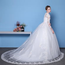 Load image into Gallery viewer, Sexy See Through Wedding Dress Luxury Long Sleeve Wedding Gown 2020 Lace Beaded Mariage Bridal Gowns Vestido De Noiva
