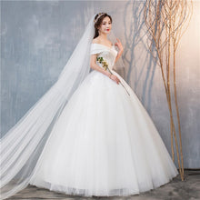 Load image into Gallery viewer, Wedding Dress 2023 New Sexy V-neck Lace Up Ball Gown Off The Shoulder Simple Wedding Dresses Vestido De Noiva

